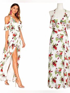 Privacy Please x Revolve Acme‎ Floral Wrap Maxi Dress XS